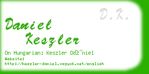 daniel keszler business card